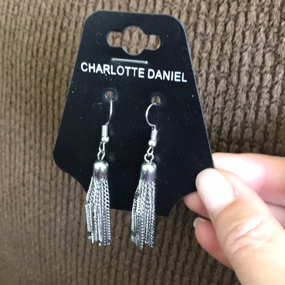 Silver dangle earrings